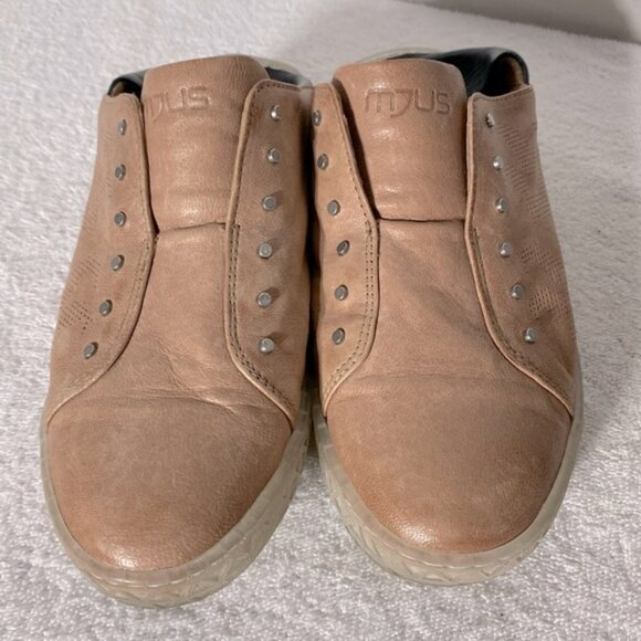 Mjus Made In Italy Pink Leather Slip On Sneakers 36 - Picture 13 of 15